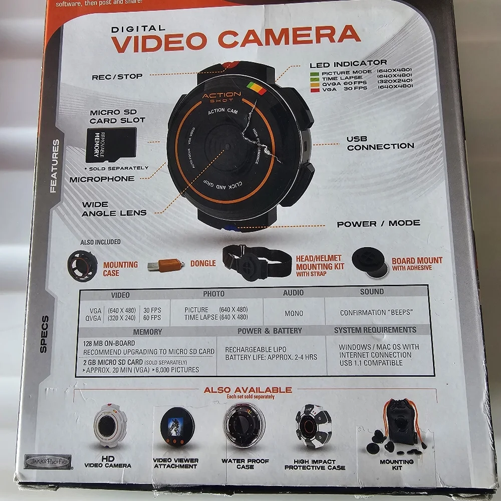 Action Shot Video Camera New in Box Jakks Pacific